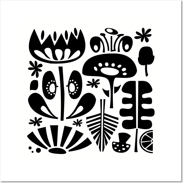 Scandi Flowers Wall Art by LjM